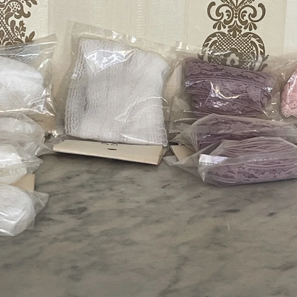 Large Lot Neutral Color Seam Bindings Ribbons‎ Trims Lace Satin | Coquette Core